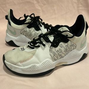 Nike PG 5 Basketball shoes platinum tint.